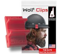 Diligence, Wolf Clips, Hard Hat Accessory Clips, Marker Holder, Compatible with Pyramex Ridgeline Full Brim Vented or Non-Vented Hard Hats, Red