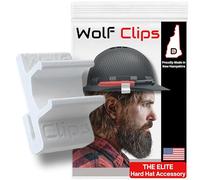 Diligence, Wolf Clips, Hard Hat Accessory Clips, Marker Holder, Compatible with Pyramex Ridgeline Full Brim Vented or Non-Vented Hard Hats, White