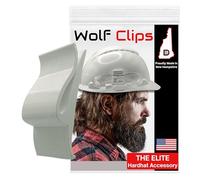 Diligence, Wolf Clips, Safety Glasses or Sunglasses Holder, Hard Hat Accessory Clip, Standard Hard Hat Slot Attachment, White