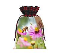 Diligent Bee Christmas Bag Drawstring Bag For Birthdays, Anniversaries And Parties, Candy And Storage Bags