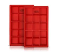 dility Brownie Baking Tins, Cake Baking Tins and Trays, NonStick Square Silicone Tray for Brownies, Cheesecake, Mini Cake and Chocolate bar, Soap and Wax Melt Silicone Moulds (2 Pack)