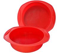 dility Silicone Cake Tins for Baking, Extra Large Cake Mould, Nonstick & Quick Release, Silicone Baking Tins for Cheesecake, Rainbow Cake and Layer Cake 9 Inch(2 Pack)