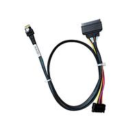 Diliving SFF-8654 to SFF-8639 Cable， SlimSAS 4i (SFF-8654 38P) to U.2 NVMe Adapter (SFF-8639 68P) Cable with Power, 75CM