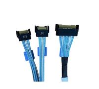 DiliVing x8 to 2* x4, - - 74Pin to 2* - - 38Pin,PCIe Gen5 Mini Cooledge IO，Double Straight Cable 70CM(CBL-MCIO-1235M5Y)
