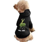 Dill Doe Funny Pickle Deer Printed Dog Hoodie Breathable Soft Cat Sweatshirt for Small Medium Large XS