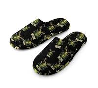 Dill Doe Funny Pickle Men's Cotton Slippers Memory Foam Comfort House Shoes Winter Indoor Slipper for Hotel Casa Spa