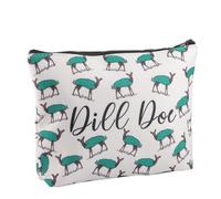 Dill Pickle Doe Lover Gift Deer Pickle Pun Travel Toiletry Bag for Women Christmas Birthday Mother Gift (Dill)