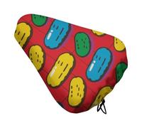 Dill Pickles Print Bike Seat Cover Waterproof Oxford Fabric, Universal Adjustable Bicycle Saddle Cover with Drawstring Easy Install Protective Rain Dust Covers for Women Men