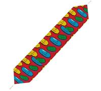 Dill Pickles Print Table Runner for Dining Table, Short Plush Runners Washable & Durable Tablerunner Modern Home Decor for Wedding, Kitchen, Holiday 229*33cm