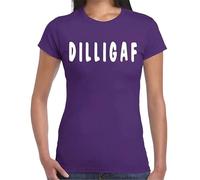 DILLIGAF DO I Look Like A GIVE | Funny | Novelty | Joke | T-Shirt Ladies TEE TOP(Purple,L)