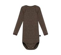 DILLING Baby merino wool long sleeve bodysuit - Chestnut brown 12-18M
