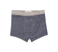 DILLING Boys' Boxer Shorts - Organic Merino Wool Blue Granite Melange 5-6 Years