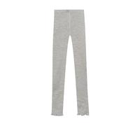 DILLING Children's Merino Wool Leggings With Frilled Edges Light grey 11-12 Years