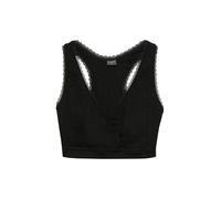Dilling Pointelle Women's Merino Wool/Silk Bralette, black, 14