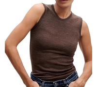 DILLING Tank top in Merino Wool for Women - Chestnut Brown 10
