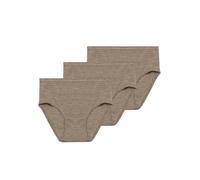 Dilling Women's 100% Natural Merino Wool Midi Briefs, Brown mottled, 12