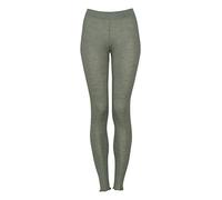 DILLING Women's Merino Wool/Silk Leggings With Frilled Edges Jade green 8