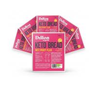 Dillon Organic Beetroot Flax Keto Bread | Gluten-Free, High Fibre, Vegan, Low Sugar, Diabetic-Friendly, High Omega-3, UPF Free - Unsliced, 250g (Pack of 6)
