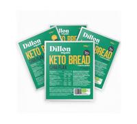 Dillon Organic Chia Flax Keto Bread | Gluten-Free, High Fibre, Vegan, Low Sugar, Diabetic-Friendly, High Omega-3, UPF Free - Unsliced, 250g (Pack of 4)