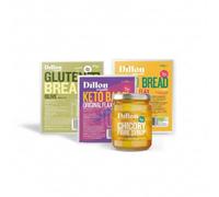 Dillon Organic Complete Keto Starter Bundle | Original Flax, Olive Bread, Keto Bagels & Chicory Fibre Syrup | Gluten-Free, Vegan, High Fibre, Low Sugar, Vegan, UPF Free | 4-Piece Set