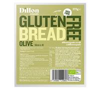 Dillon Organic Gluten Free Olive Bread 4 X 275g, Sliced, Low Carb, High Fibre, a blend of Gluten free oats, seeds and Green olives