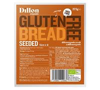 Dillon Organic Gluten Free Seeded Bread 4 X 275g, Sliced, Low Carb, High Fibre, a blend of Gluten free oats and seeds