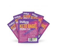 Dillon Organic Keto Bagel Original Flax | Gluten-Free, Vegan, Low Sugar, High Fibre, Diabetic-Friendly, High Omega-3, Seed Oil Free, UPF Free | 150 g - Pack of 6 (12 Bagels)