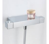 Dillon Square Thermostatic Bar Shower Cool Touch Valve - Chrome