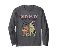 Dilly Dally Before The Haunt Frog Witch Long Sleeve T-Shirt