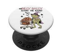 Dilly Dally Before The Haunt Frog Witch PopSockets Adhesive PopGrip