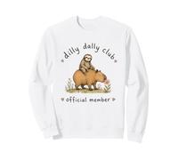 Dilly Dally Club Sloth Capybara Cute Animal Lover Sweatshirt