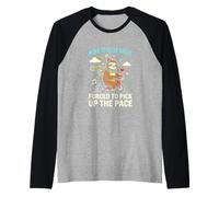 Dilly Dally Forced to Pick Up The Pace Sloth Humor Raglan Baseball Tee