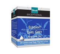 Dilmah Elegant Earl Grey 20 Luxury Leaf Tea Bags | Exceptional- Premium Ceylon Black Tea with Bergamot | Aromatic & Full-Bodied Earl Grey Tea