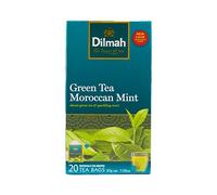 Dilmah Moroccan Mint Green Tea, 20 Tea Bags, Single Origin Ceylon with natural mint, Light and Refreshing, ethically produced by the Sri Lankan family company that founded it