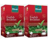 Dilmah Tea Bags | Premium Single Origin Freshly Packed Tea Bags, 100% Pure Ceylon Tea, Black Tea s, No Additives, Ethically Grown & Packed in Sri Lanka (Pack of 2, English Breakfast)