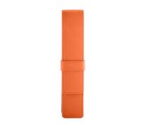DiLoro Leather Single Pen Case Pencil Pouch Holder for One Fountain Ballpoint Rollerball Pen and Pencil (Orange)