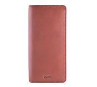 DiLoro Leather Zippered Triple or Quad Pen Case Pencil Pouch Holder for Three or Four Fountain Ballpoint Rollerball Pens or Glasses (Nappa Bugatti)