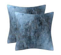 DILOXNSU Blue Grey Cushion Covers 45 x 45 cm Set of 2 Abstract Art Paintings Soft Velvet Decorative Square Throw Pillow Cover for Sofa Couch Livingroom Home Decor Cushions Cases 18 x 18 Inch