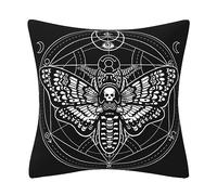 DILOXNSU Halloween Cushion Covers 45 x 45 cm Black Gothic Retro Witchcraft Double-Sided Square Decorative Pillows Covers for Livingroom Sofa Bed Farmhouse Pillow Case 18 x 18 inch