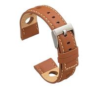diloy Calf leather rally racing perforated strap - Sport design for watch - Sizes 20mm 22mm 24mm - Black brown burgundy or navy blue P355 Tan 24mm