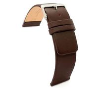 diloy Leather watch strap for classic watches - Smooth cowhide, seamless minimalist design - Sizes 18mm, 20mm, 22mm, 24mm, 26mm, 28mm, 30mm 327 Dark Brown 26mm