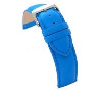 diloy Leather watch strap for classic watches - Smooth stitched cowhide, padded, stainless steel buckle - Sizes 8mm, 10mm, 12mm, 14mm, 16mm, 18mm, 19mm, 20mm, 22mm, 24mm 302 Sky Blue 12mm
