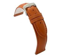 diloy Leather watch strap for classic watches - Smooth stitched cowhide, padded, stainless steel buckle - Sizes 8mm, 10mm, 12mm, 14mm, 16mm, 18mm, 19mm, 20mm, 22mm, 24mm 302 Tan 10mm