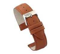 diloy Padded Leather watch strap classic basic watchband 10mm 12mm 14mm 16mm 18mm 20mm 22mm 24mm Ref 702 Tan 16mm