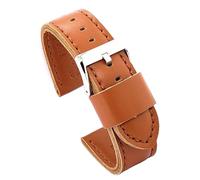 diloy Watch strap vegan microfiber flat - Cruelty Free - Casual sporty style - Black brown red blue white - Sizes 18mm 20mm 22mm 24mm 415 Tan 20mm