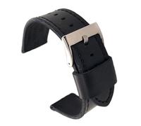 diloy Watch strap vegan microfiber flat - Cruelty Free - Casual sporty style - Black brown red blue white - Sizes 18mm 20mm 22mm 24mm 415 Black 22mm