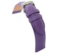 diloy XL leather watch strap for classic watches smooth stitched cowhide padded special length sizes 10mm 12mm 14mm 16mm 18mm 20mm 22mm 24mm 26mm 28mm 30mm 302EL Violet 18mm