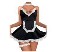 DILUEORJMFGK Cosplay Maid Costume Woman Adult Lingeries Role Play,black,S