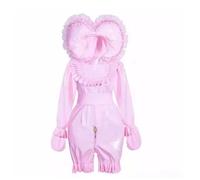 DILUEORJMFGK Sissy Adult One Piece Dress Cosplay Lockable PVC Maid Halloween Party Costume Customized,pink,6XL