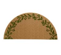 Dilunave Christmas Outside Doormats for Front Door Natural Berry Leaf Vine Half Circle Artificial Coir Outdoor Mat 16 x 30 in Half Round Entry Mat for Indoor Outdoor Winter Home Floor Decor